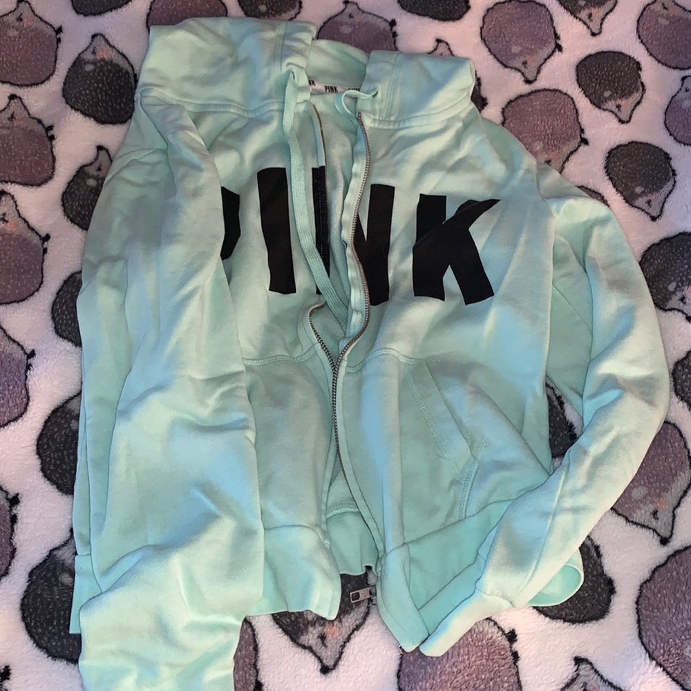 Mint Green PINK Zip Up